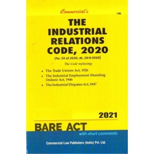 Commercial's The Industrial Relations Code, 2020 Bare Act